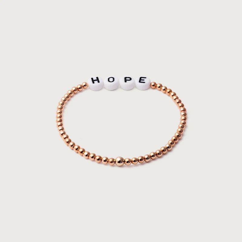 ROSE GOLD NAME BRACELET • WHITE | Erica Woolston