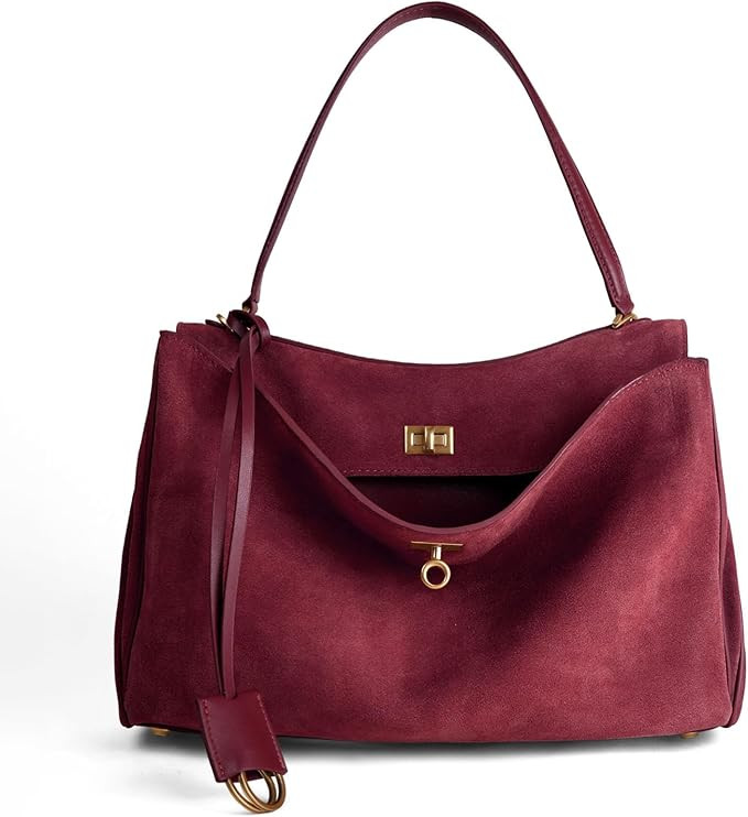 Genuine Leather Tote Bag for Women: Soft Leather Shoulder Handbags for Ladies - Satchel Purse for... | Amazon (US)