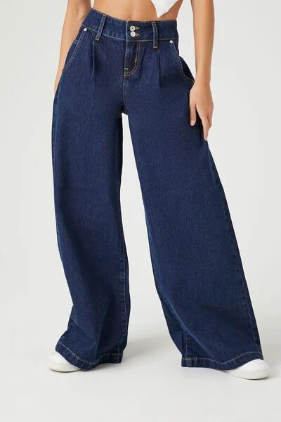 Mid-Rise Wide-Leg Jeans | Forever 21 | Forever 21 (US)