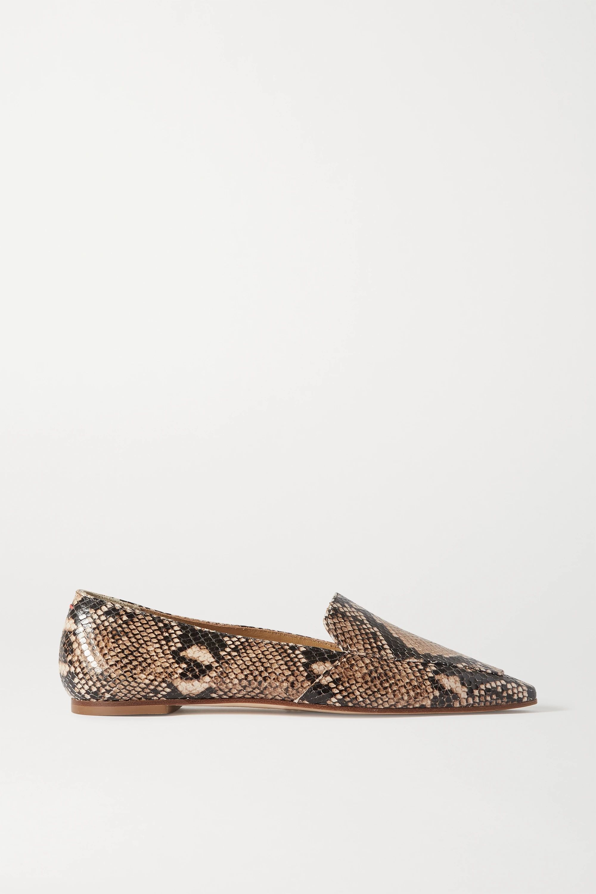 Aurora snake-effect leather loafers | NET-A-PORTER (US)