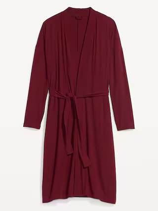 Sunday Sleep Rib-Knit Tie-Belt Robe for Women | Old Navy (US)