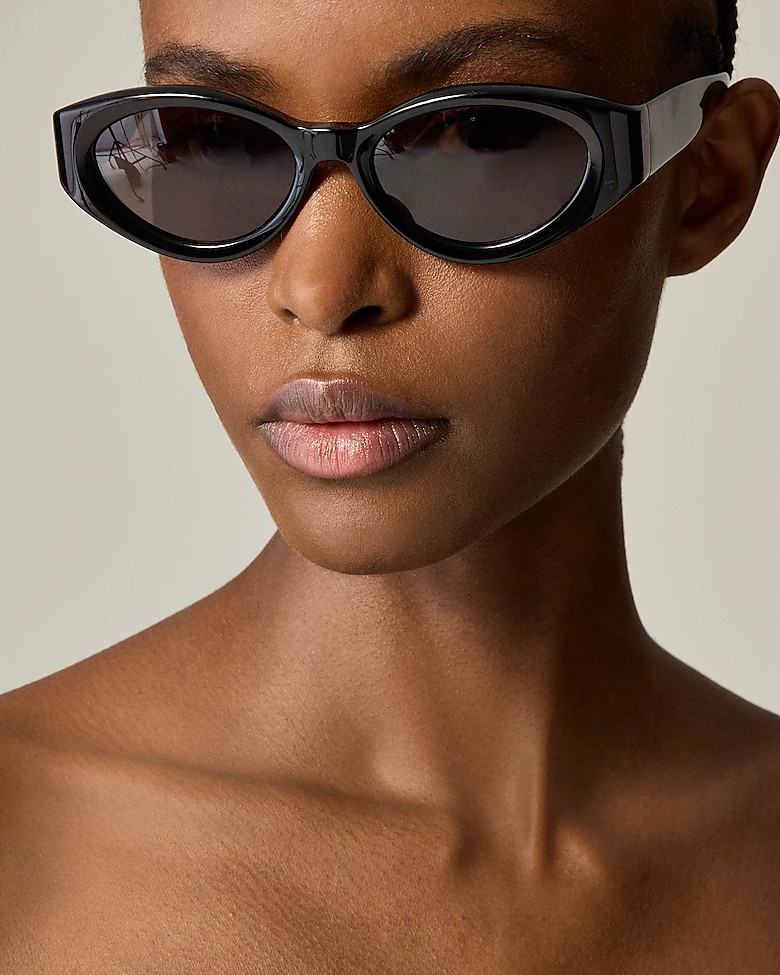 Beveled oval sunglasses | J. Crew US