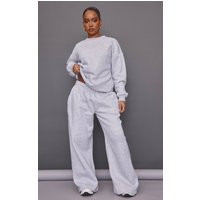 Petite Ash Grey Super Wide Leg Sweatpants | PrettyLittleThing US