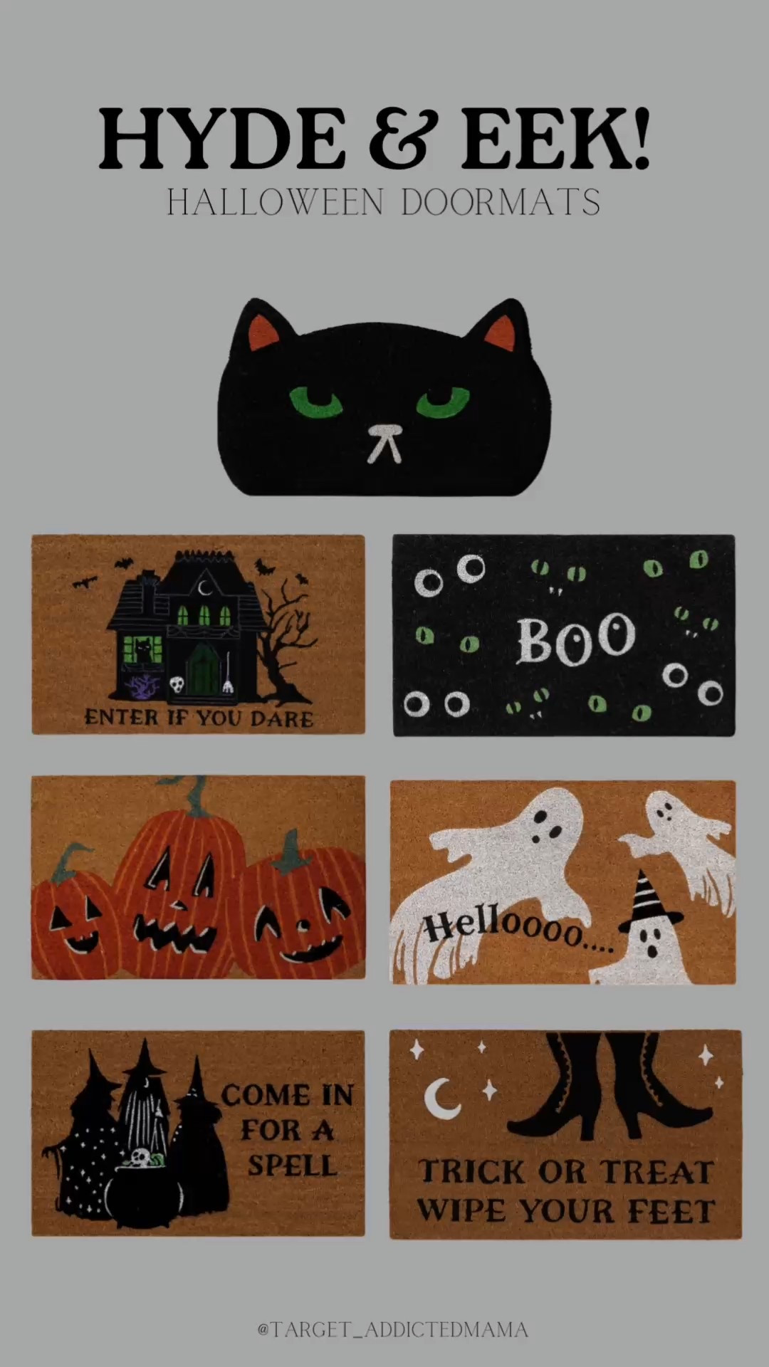 Halloween doormats at Target
Halloween home decor


#LTKSeasonal #LTKU #LTKHome
