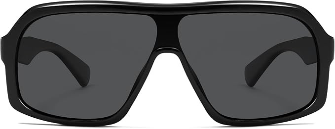 VANLINKER Oversized Aviator Polarized Sunglasses for Women Men Large Shield One Piece Square Shad... | Amazon (US)