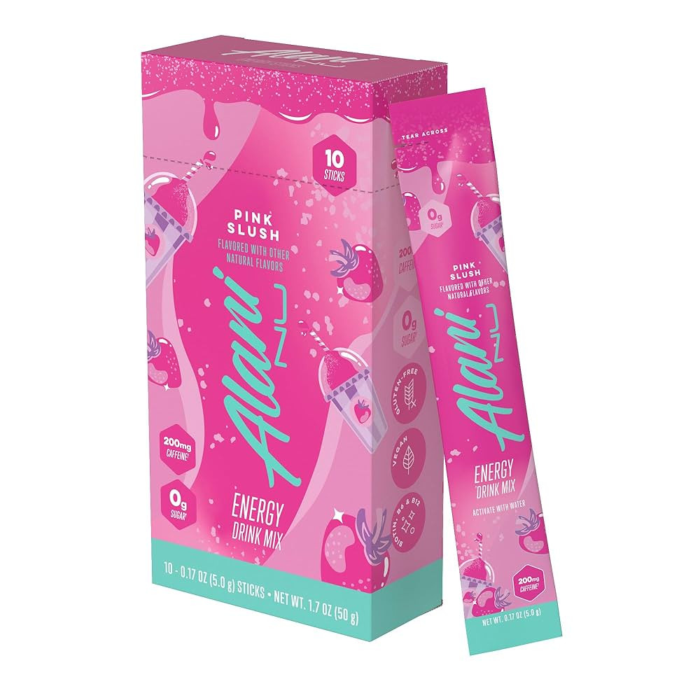 Alani Nu PINK SLUSH Energy Sticks, Energy Drink Powder, 200mg Caffeine, Pre Workout Performance w... | Amazon (US)