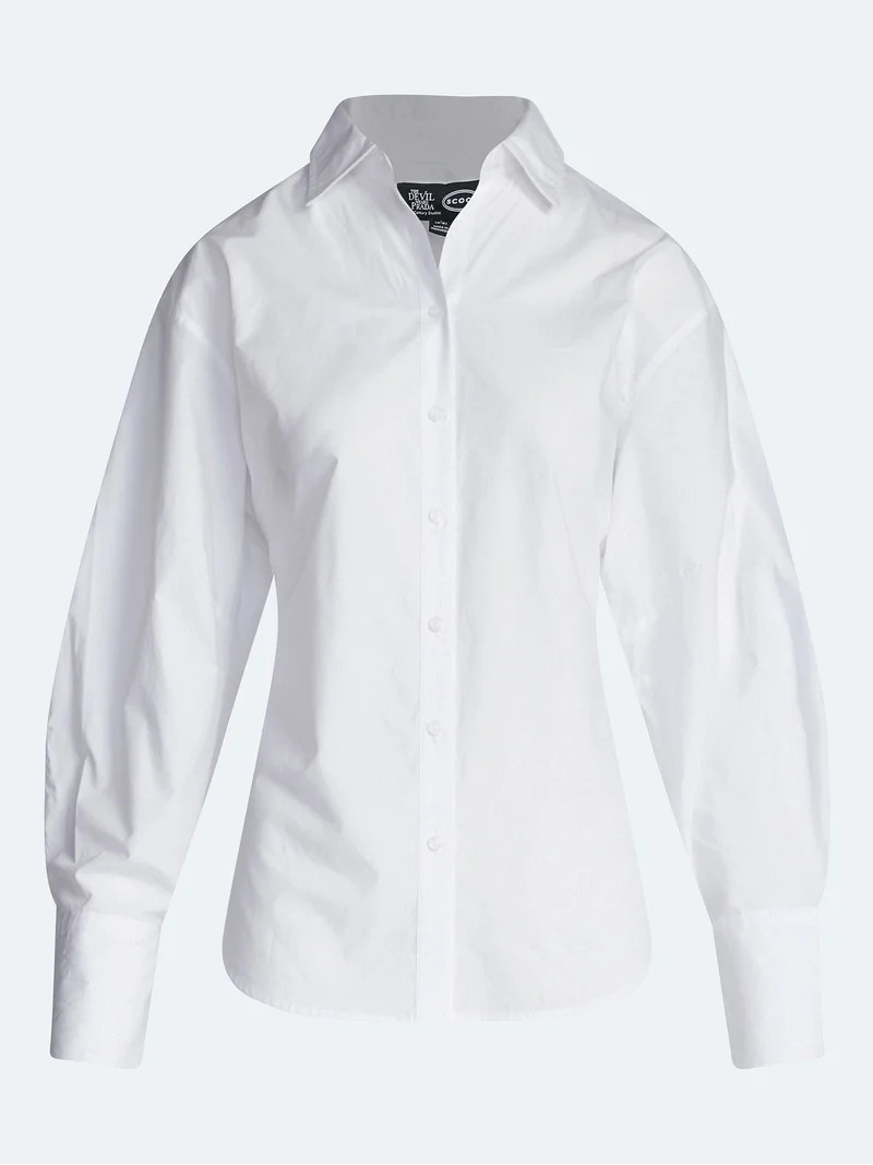 Devil Wears Prada Scoop Collection Women's and Women's Plus Lace Up Cotton Shirt, Sizes XS-4X | Walmart (US)