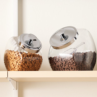 Anchor Hocking® 2 qt. Glass Slant Jar with Metal Lid | The Container Store