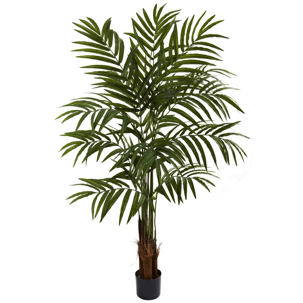 Nearly Natural 5-foot Big Palm Tree Decorative Plant (Just Because - Palms - Wood - Planter) | Bed Bath & Beyond