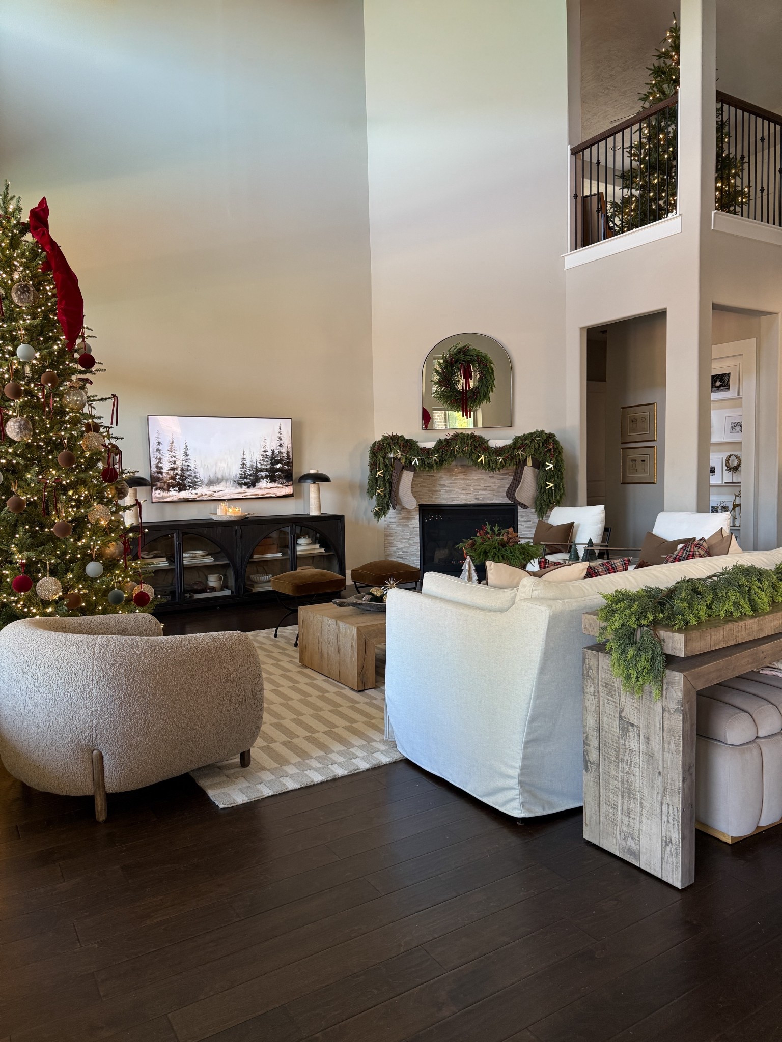 I may have some small finishing touches to make but so far the living room is feeling complete. I intentionally left the mantel bare on top.. I don’t want to go overboard this year. Progress shot on my holiday living room — it’s slowly coming together Loving how cozy and festive it’s starting to feel! 

holiday living room, Christmas decor, cozy home, festive home, neutral holiday decor, living room styling, Christmas decorating ideas, LTK home finds

#LTKStyleTip #LTKHoliday #LTKHome