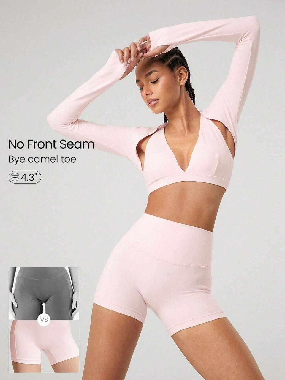 4.3" FeatherFit™ Pocket Anti-Slip Bike Shorts | Glowmode