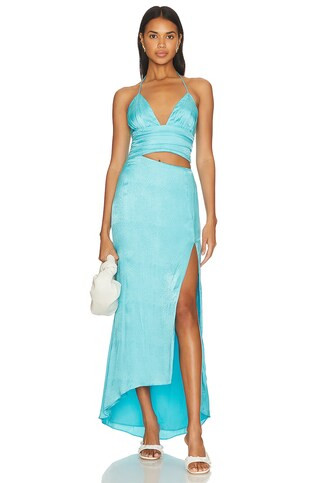 Camila Coelho Jemma Midi Dress in Bright Blue from Revolve.com | Revolve Clothing (Global)