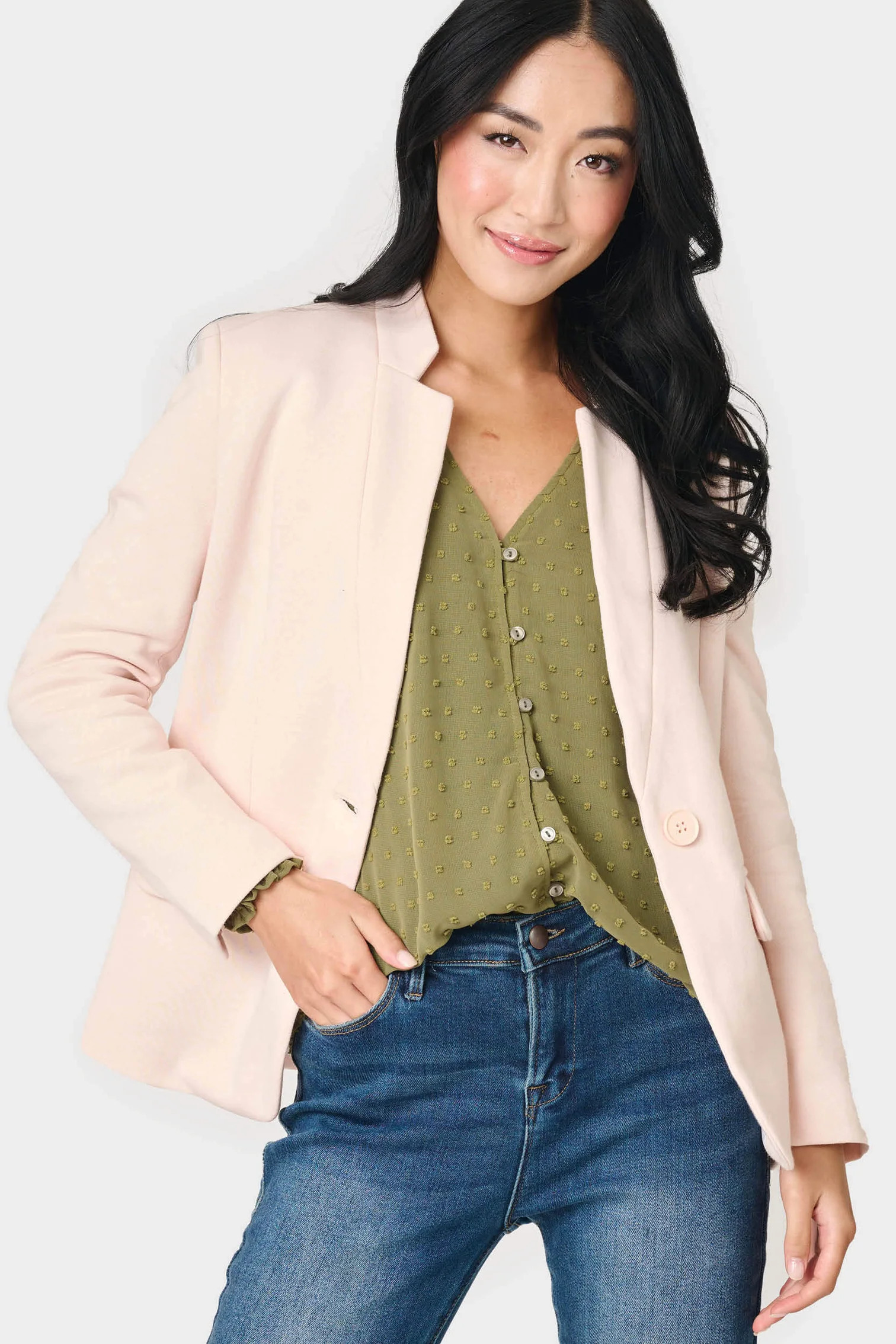 Notch Collar Blazer | Gibsonlook