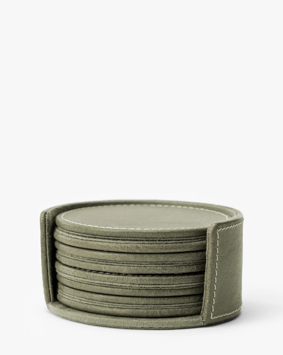 Sage Leather Coasters (Set of 8) | McGee & Co. (US)