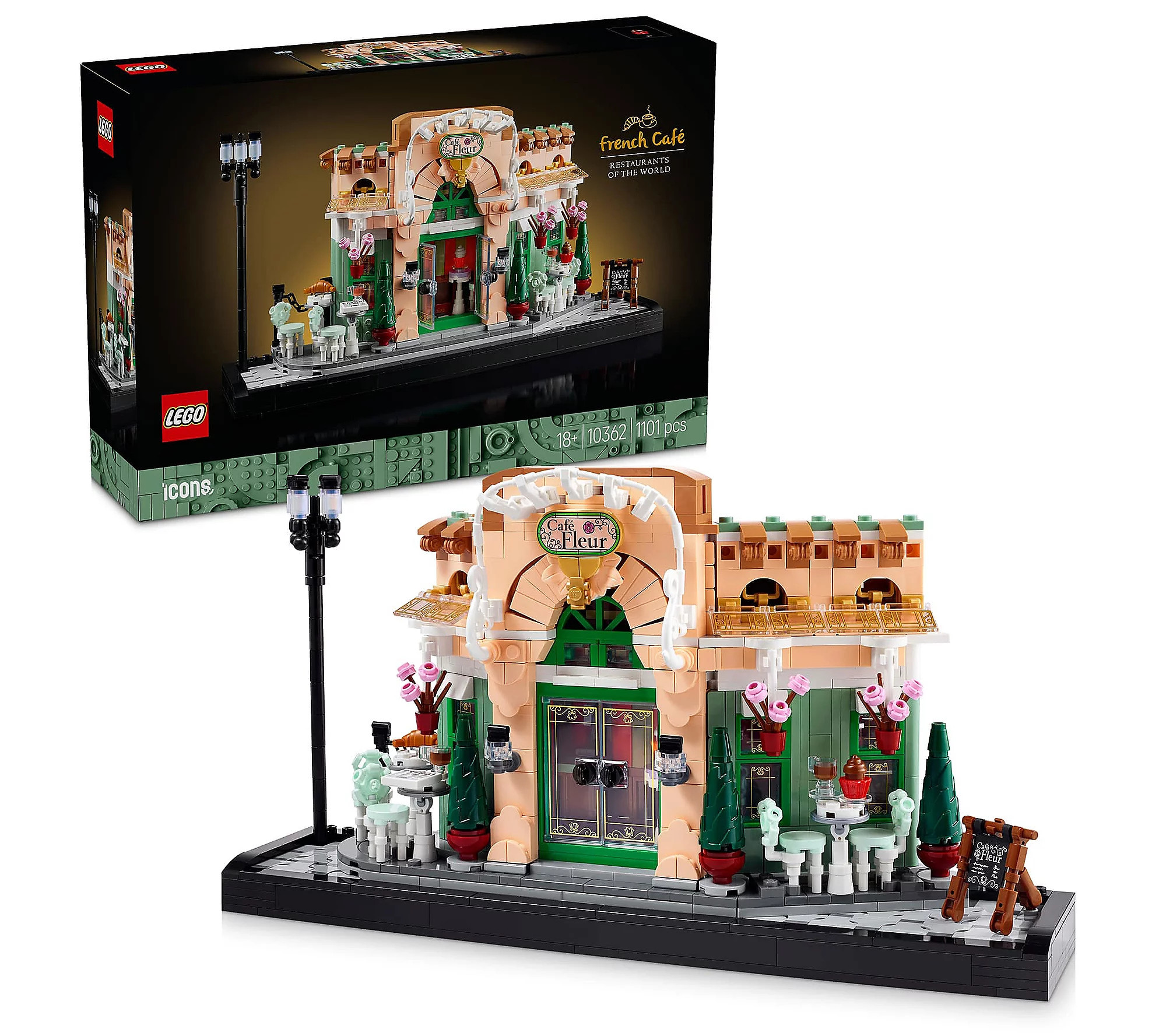 LEGO French Cafe Paris Bookshelf Decor Model, Building Kit for | QVC
