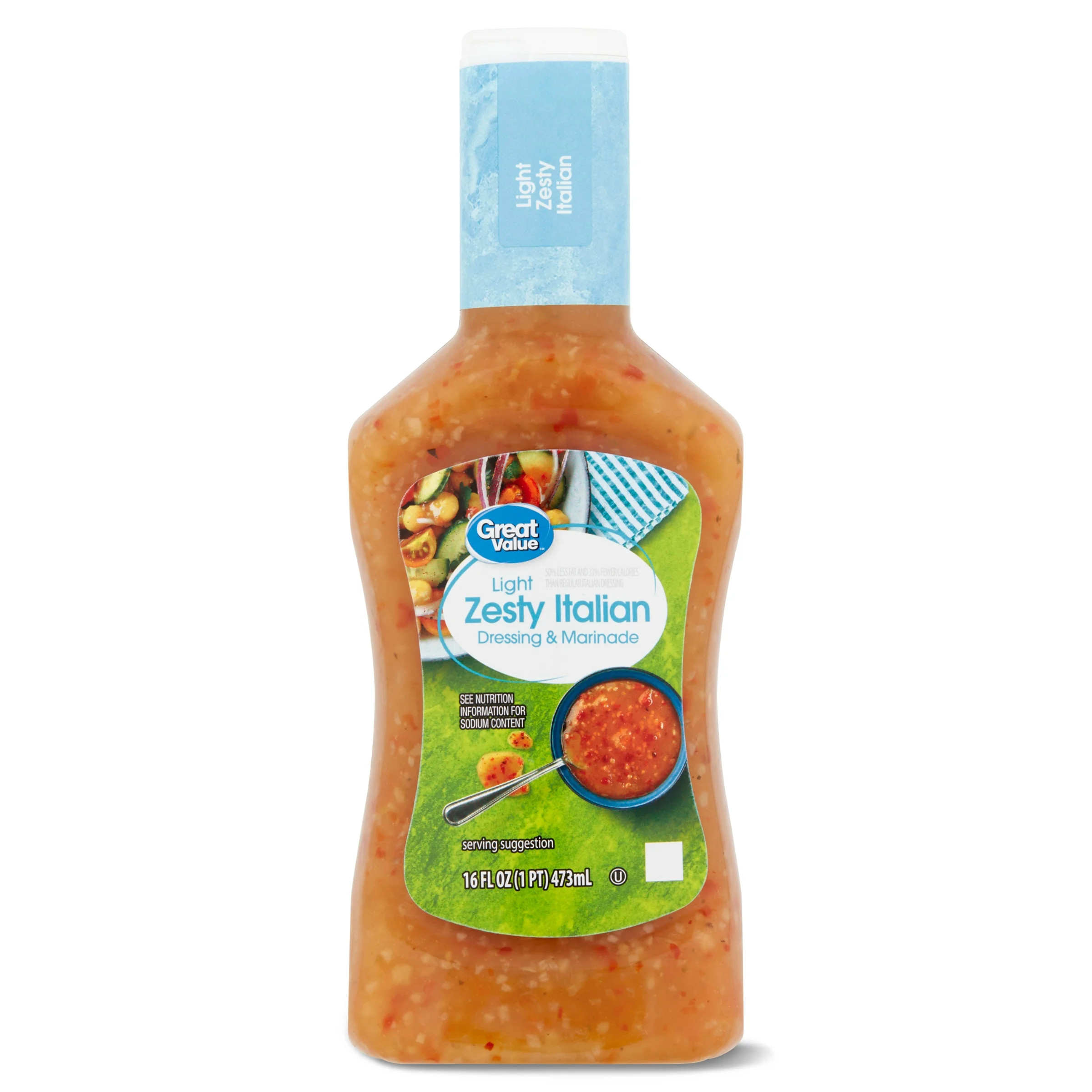 Great Value Light Zesty Italian Dressing & Marinade, 16 fl oz | Walmart (US)