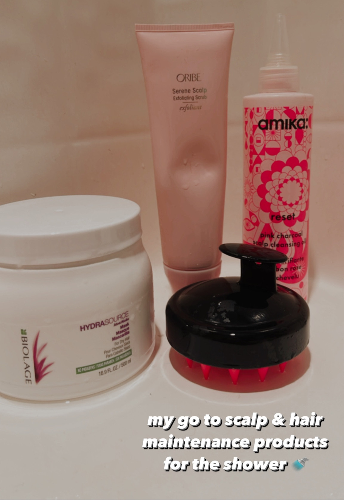 go to scalp & hair maintenance products for the shower 🚿