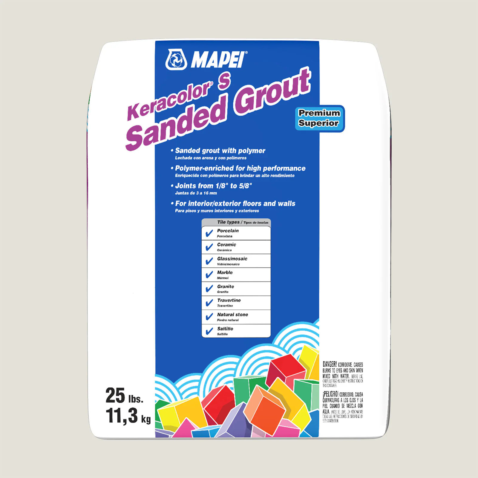 MAPEI Keracolor Eggshell #5220 Sanded Grout (25-lb) in White | 5UJ522011 | Lowe's