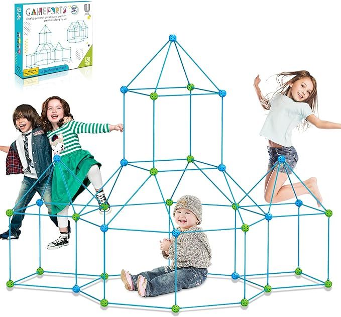 9IUoom Fort Building kit for Kids 120 Pieces Air Forts Builder Gift Kid Construction Toys for Boy... | Amazon (US)