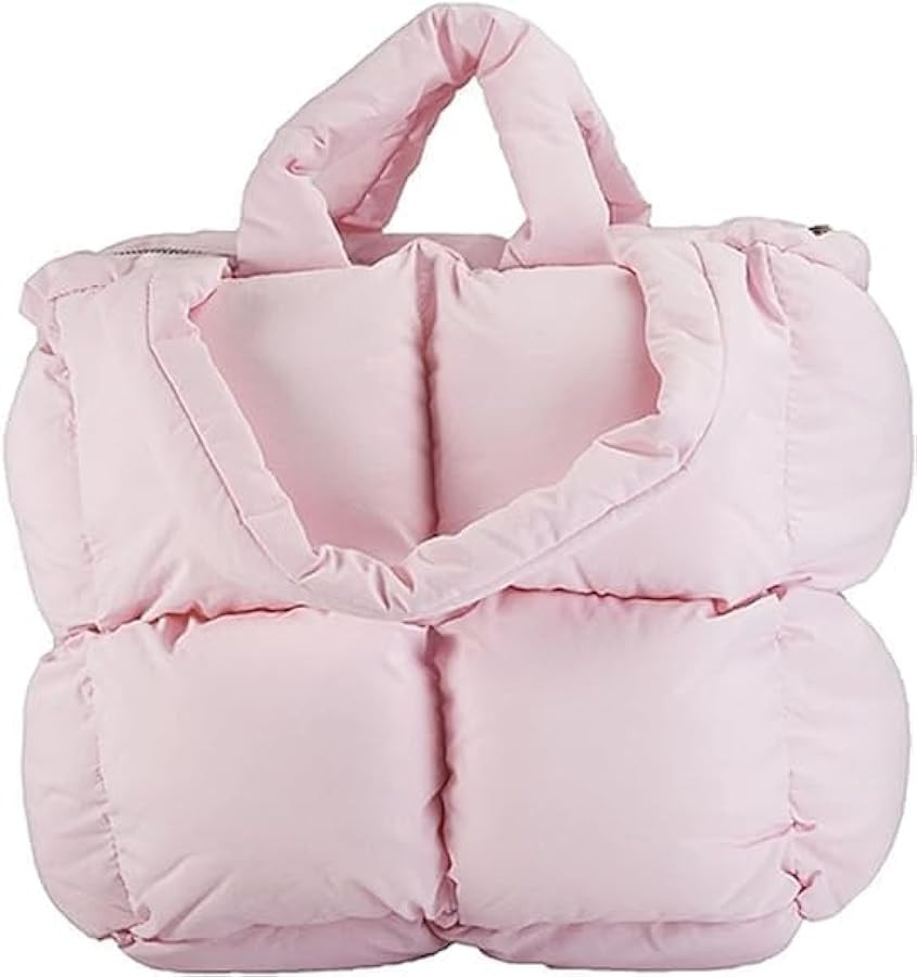 TBMAKE Women's soft handbag, Women's fluffy handbag, Fluffy handbag, Quilted handbag, Women's pad... | Amazon (US)
