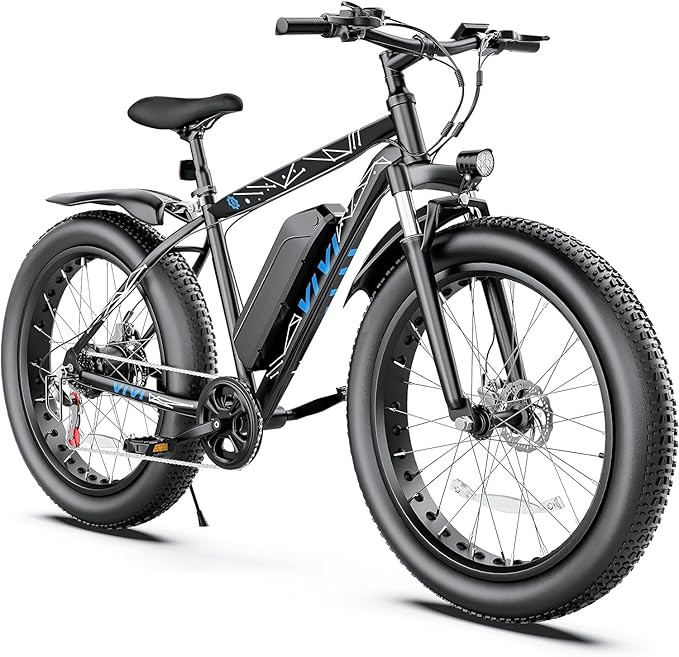 Vivi Electric Bike 26" x 4.0 Fat Tire, Peak 1000W Mountain Bike | 25MPH Ebikes for Adults | 48V 1... | Amazon (US)