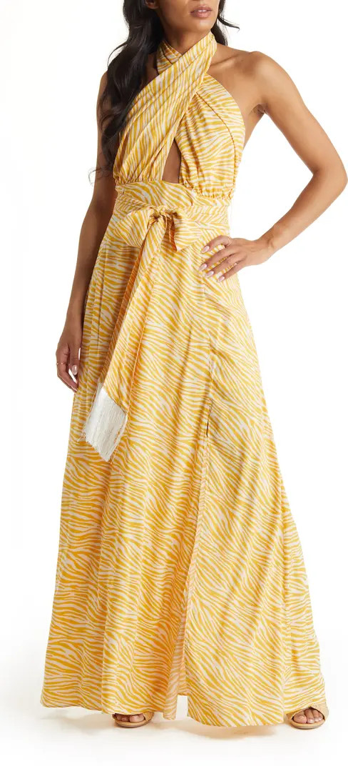 VICI Collection Tie Waist Halter Dress | Nordstrom | Nordstrom