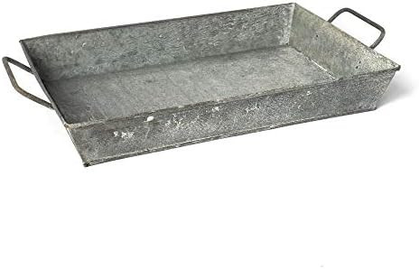 Amazon.com: GRILA Rustic Metal WASH Tray -Deep Sided Tray with Handles Table Decor Planter Servin... | Amazon (US)