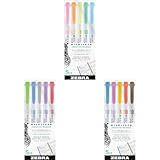 Zebra Zensations Double-Ended Mildliner 5-Pack Collection Bundle, 1 Pack Of Cool And Refined Colors, | Amazon (US)