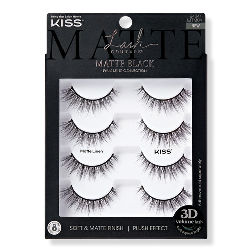Kiss's Lash Couture Matte Black Faux Mink lashes look like real mink and blend beautifully with y... | Ulta
