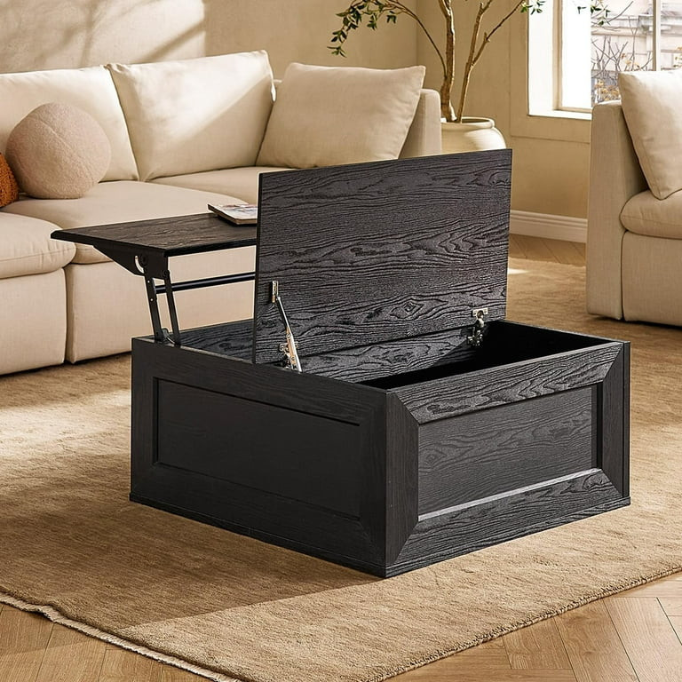 Mopio Blake Lift Top Coffee Table with Storage, Square Wood Coffee Table, Coffee Table with Easy ... | Walmart (US)