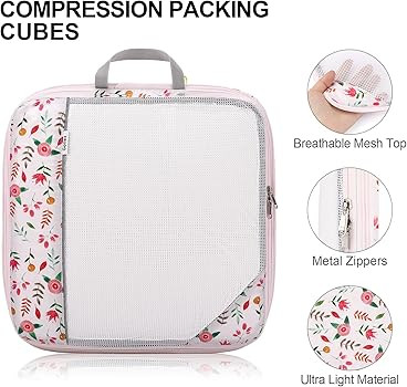 Compression Packing Cubes, Gonex Extensible Storage Mesh Bags Organizers | Amazon (US)