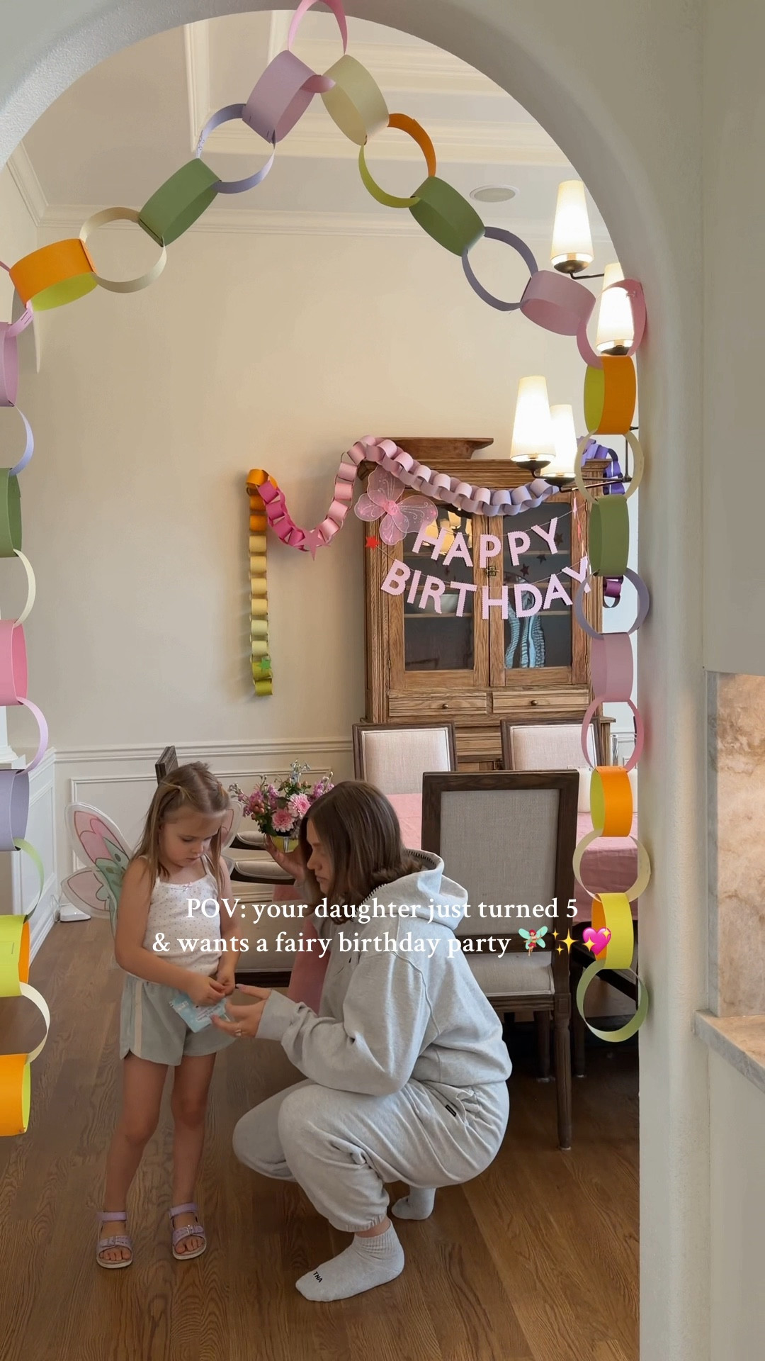 Taya Fairy is FIVE! All the party details and links to everything. I made the paper chain by cutting a 12x12 paper into 4 even sections and stapled together. A lot from Etsy and Amazon! We had the girls all decorate fairy wings with the sticker gems and they were perfect. Fairy wands made from lollipops and ribbon. It was magical and fun! 

#fiveyearsold #5thbirthday #birthdayparty #girlsparty #fairywings #littlegirlbirthday #etsy #amazon #party #paperchain #diy 
#ltkkids #ltkfindsunder50 #ltkmomlife

