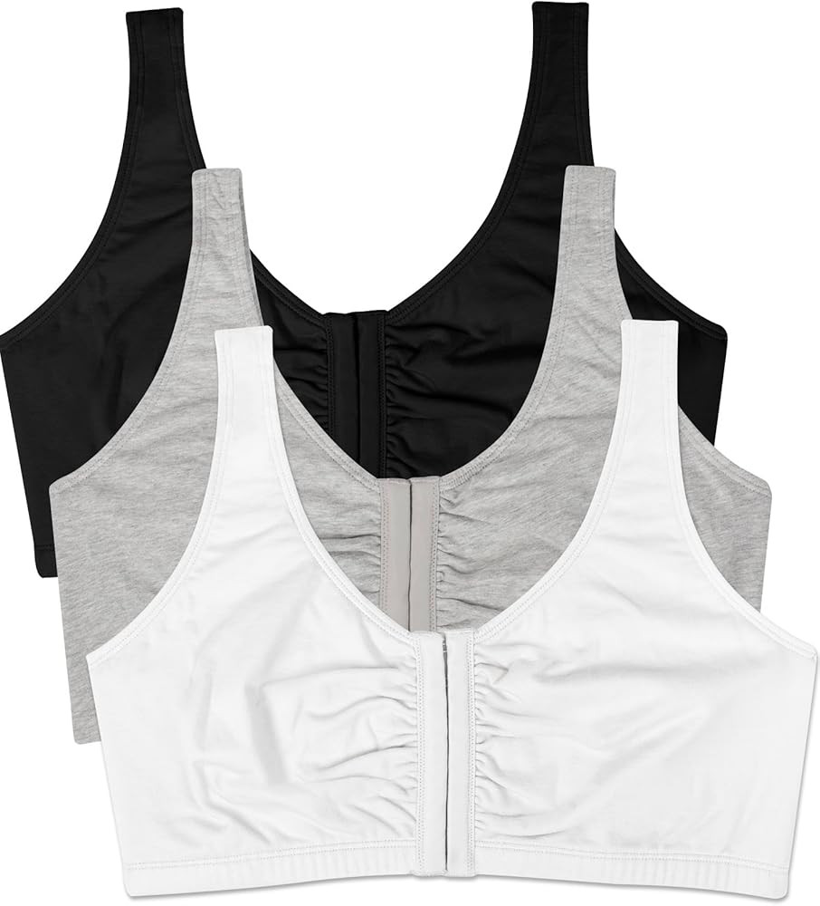 Fruit of the Loom Woment's Front Close Racerback Sport Bra 2 Pack | Amazon (US)