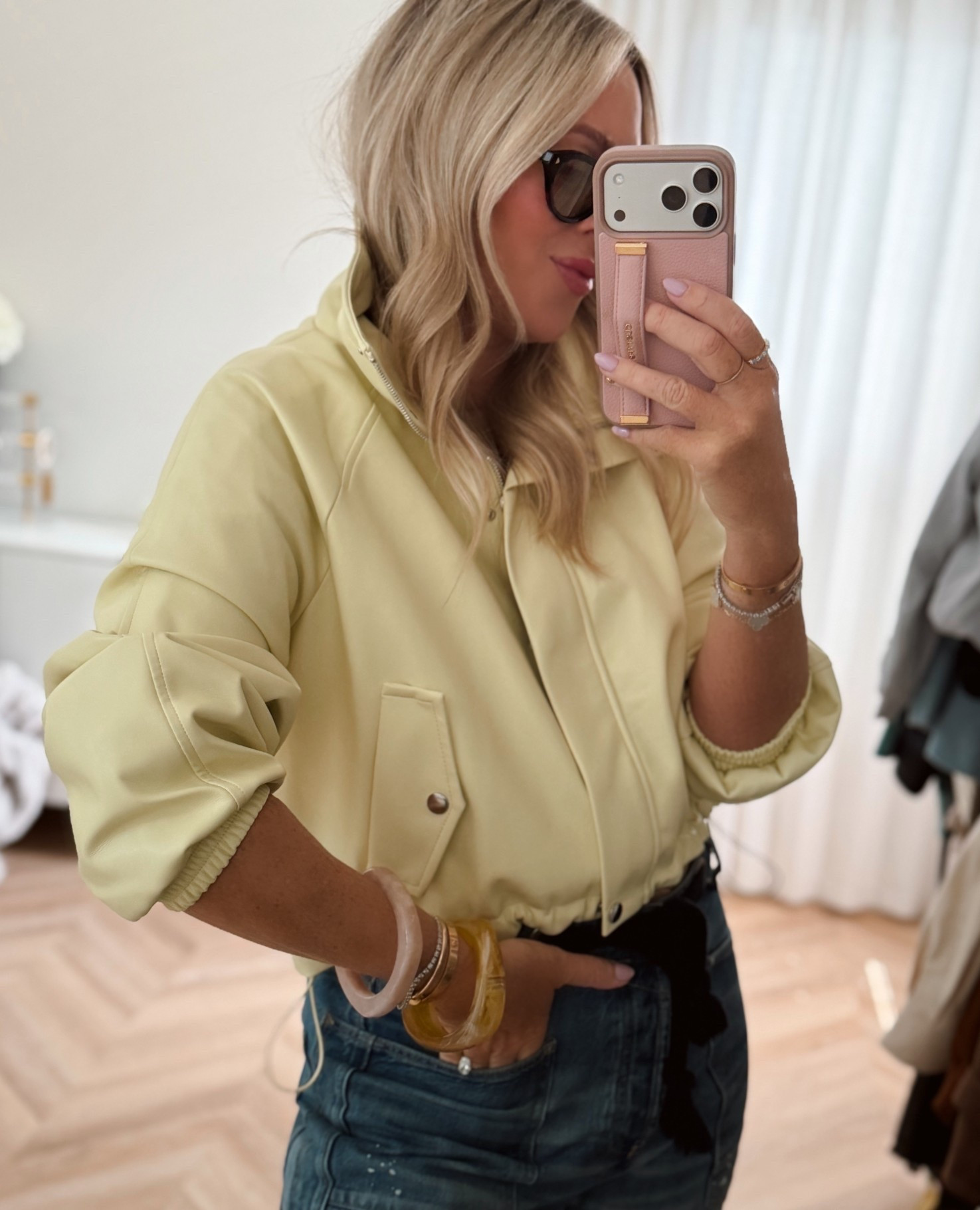 Faux leather and butter yellow☀️🌼💛! 
It’s soft and I love the color! I’m in small.
Spring jacket you need! 



#LTKootd #LTKSaleAlert #LTKSeasonal