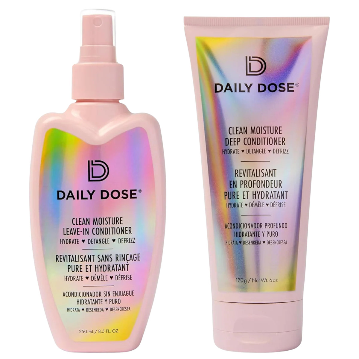 Daily Dose Moisturizing Duo: Leave-In Conditioner Detangler Spray + Deep Conditioner, Hair Mask/M... | Daily Dose