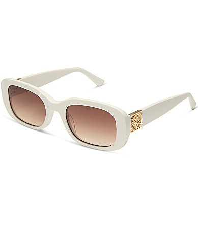 DIFF Eyewear x White Lotus Italy 53mm Rectangle Sunglasses - Ivory | Dillard's