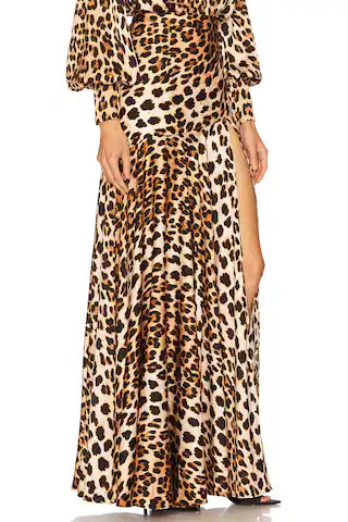 Bronx and Banco Cleopatra Leopard Maxi Skirt in Black & Brown from Revolve.com | Revolve Clothing (Global)