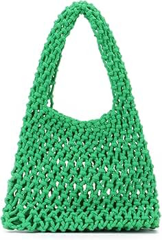 Freie Liebe Small Crochet Tote Bag for Women Summer Mesh Woven Handbags Beach Hobo Bag | Amazon (US)