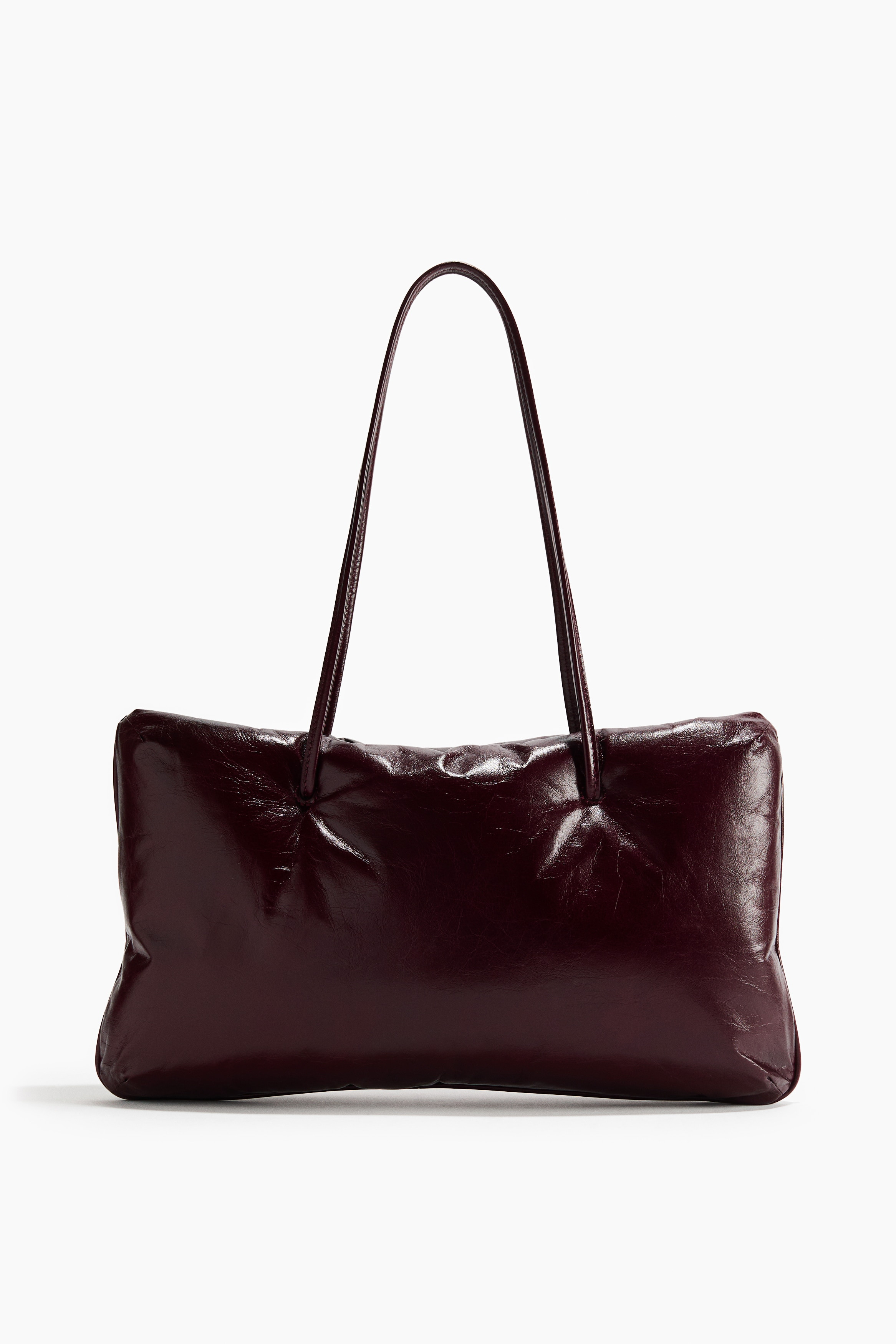 H & M - Padded Leather Shoulder Bag - Burgundy | H&M (AU)