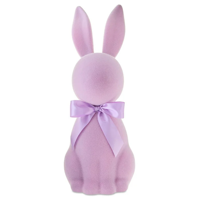 Flocked Bunny Tabletop Decoration, Purple, 27", Easter by Way To Celebrate | Walmart (US)