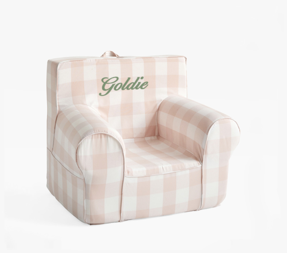 Kids Anywhere Chair®, Blush Buffalo Check | Pottery Barn Kids