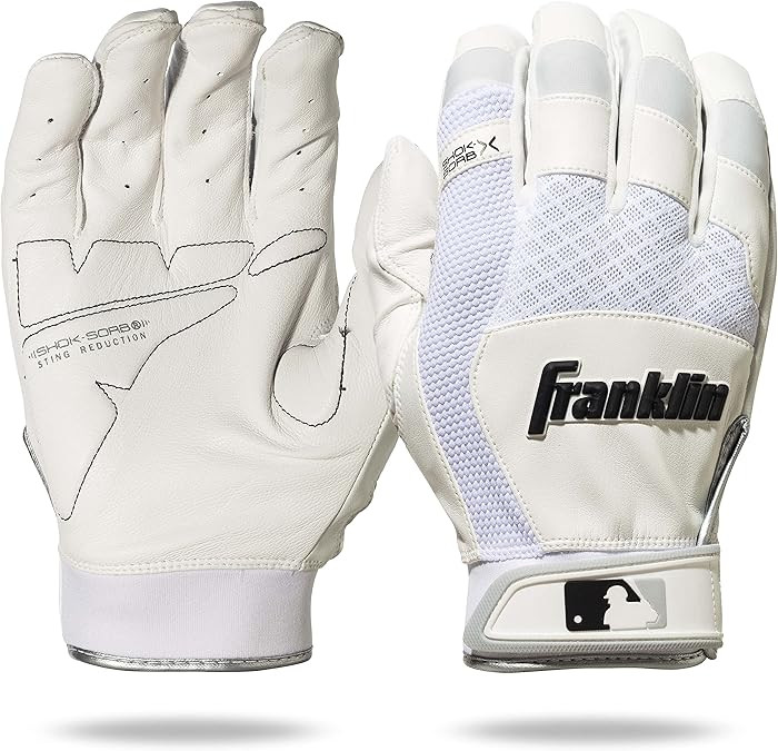 Franklin Sports MLB Baseball Batting Gloves - Shok-Sorb X Batting Gloves for Baseball + Softball ... | Amazon (US)