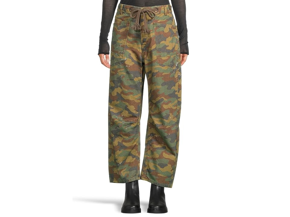 Free People Moxie Printed Women's Jeans Green Combo : 26 32, Cotton | Zappos