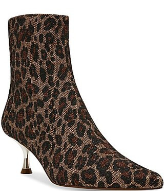 Betsey Johnson Atlass Leopard Print Kitten Heel Booties - 9.5 | Dillard's