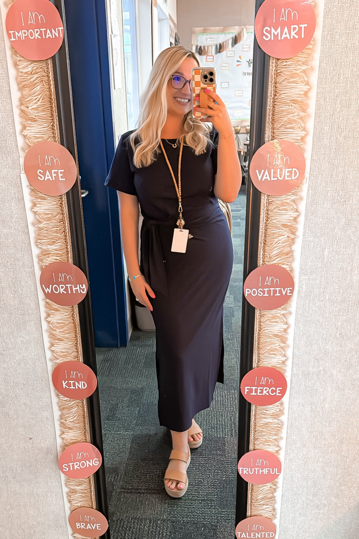 New fav teaching dress. I have it in 3 colors now! I have the black, navy, and maroon in a size medium 