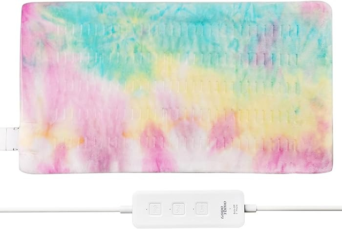 GOQOTOMO Electric Heated Pad for Back/Waist/Abdomen/Sh-oulder/Neck Pain and Cramps Relief - Moist... | Amazon (US)