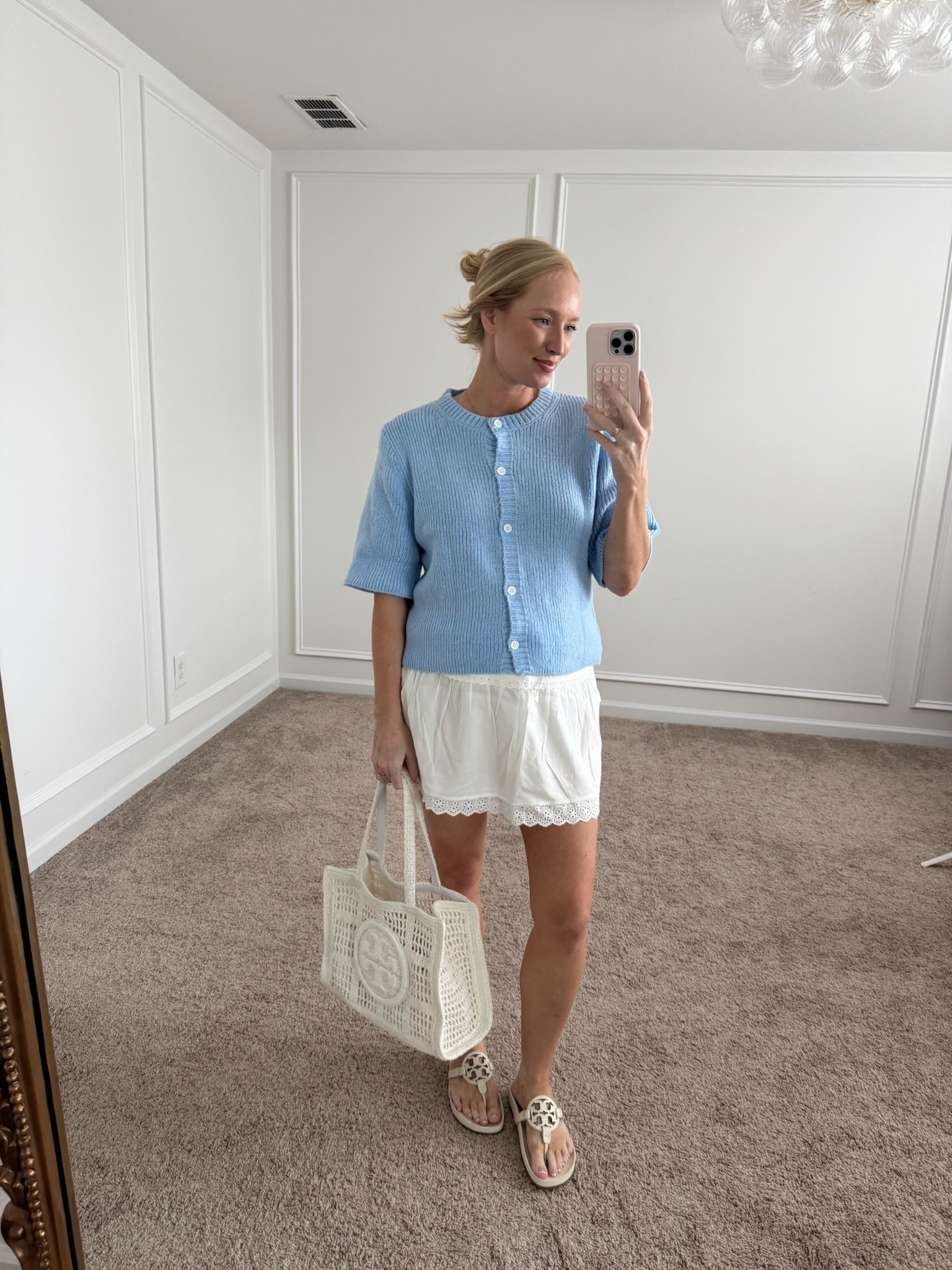 Cute and comfy travel outfit! Love how stretchy this skirt is, perfect for the bump. Summer outfits // casual outfits // comfortable outfits // vacation outfits // travel outfits // shopping outfits // bump friendly outfits 

#LTKBump #LTKSummerEdit #LTKTravel