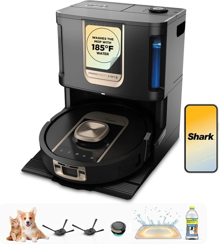 Shark Robot Vacuum & Mop Combo, PowerDetect ThermaCharged NeverTouch Pro, Self-Emptying, Self-Ref... | Amazon (US)