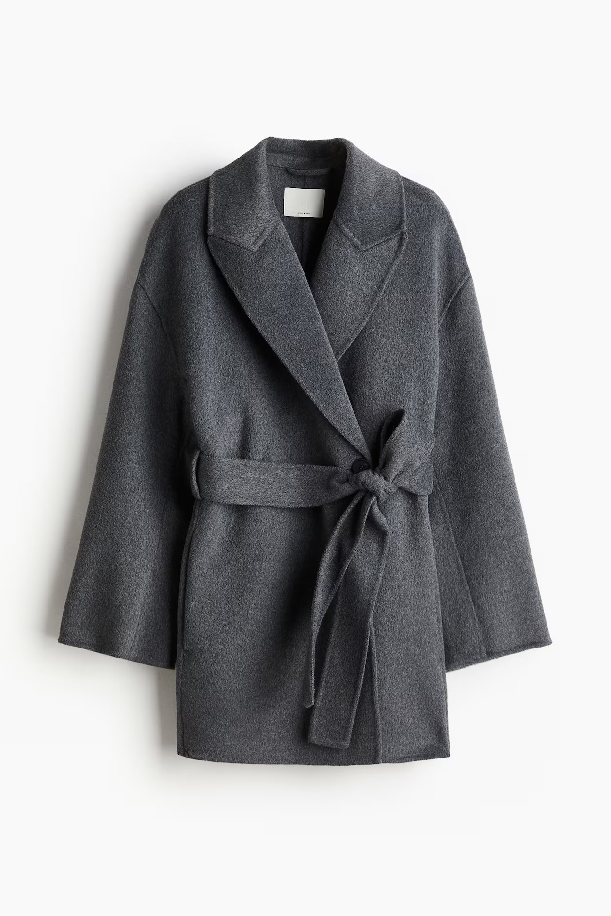 Abrigo en mezcla de lana - Gris oscuro - MUJER | H&M ES | H&M (FR, IT, ES, PT, BE)