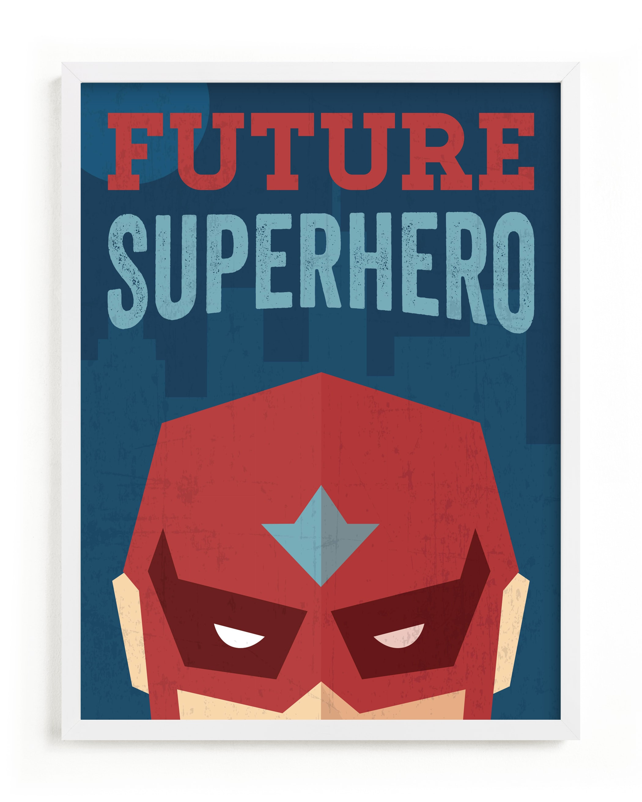 "He's a Future Superhero" - Kids Open Edition Non-custom Art Print by Jennifer Morehead. | Minted